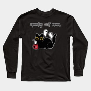 Spooky Cat Mom - Halloween T-shirt Long Sleeve T-Shirt